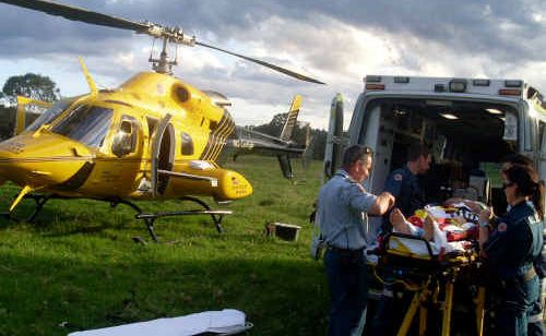 A Manumbar man was injured after coming of his quad bike. A Manumbar man was injured after coming of his quad bike.